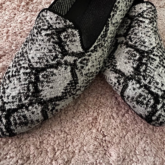 Rothy's Black and White Python Loafers - Picture 5 of 8